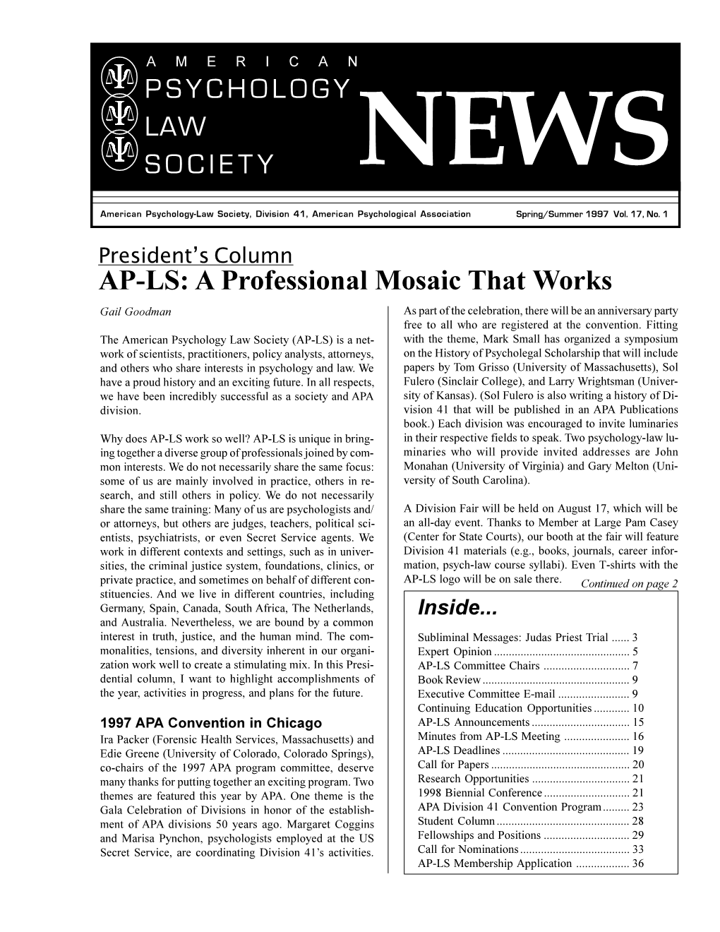 Psychology Law Society Ap-Ls