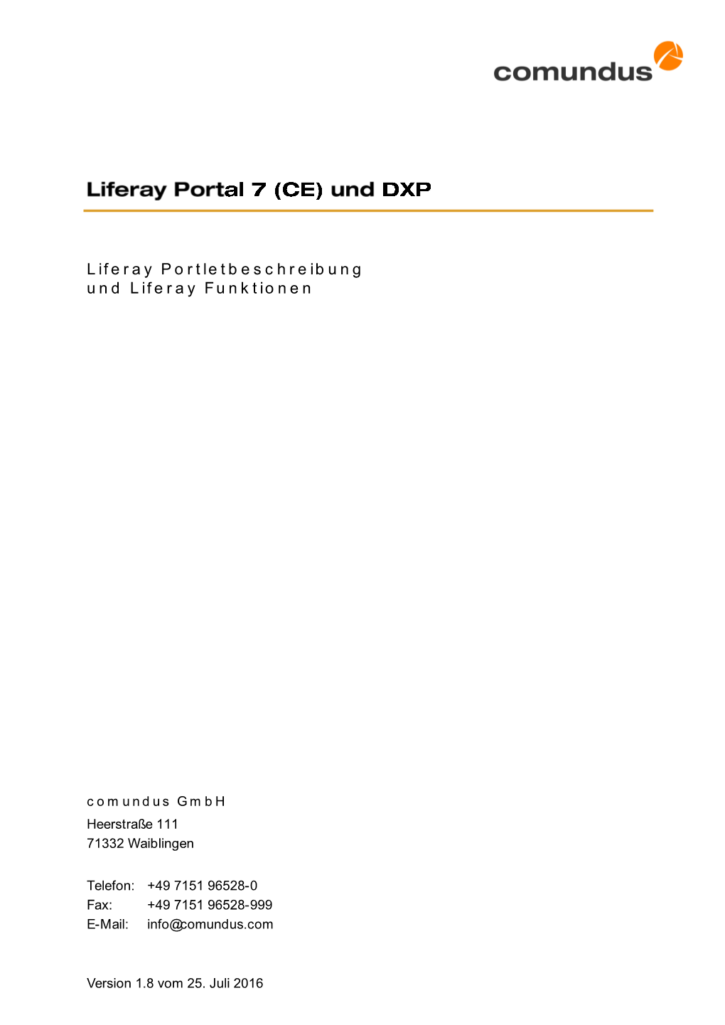 Portletbeschreibung Liferay 7