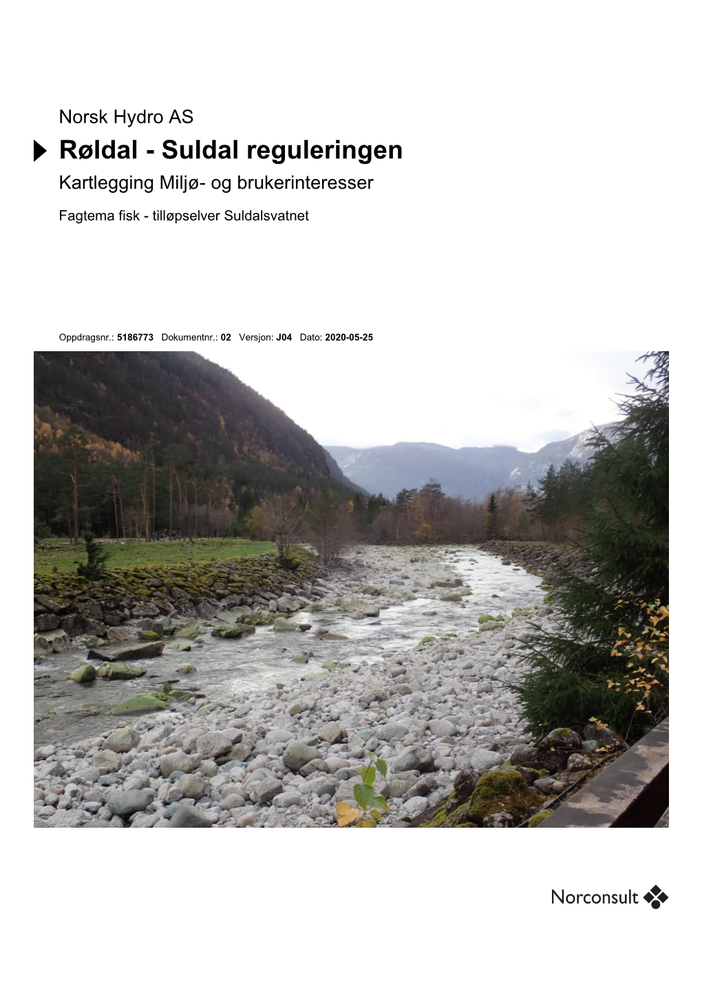 Norsk Hydro AS Røldal - Suldal Reguleringen Kartlegging Miljø- Og Brukerinteresser