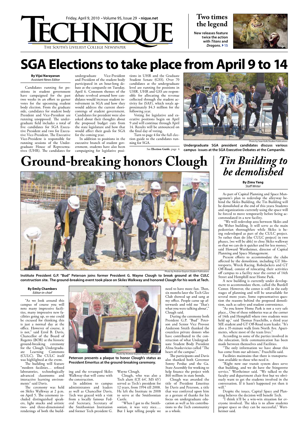 SGA Elections to Take Place from April 9 to 14