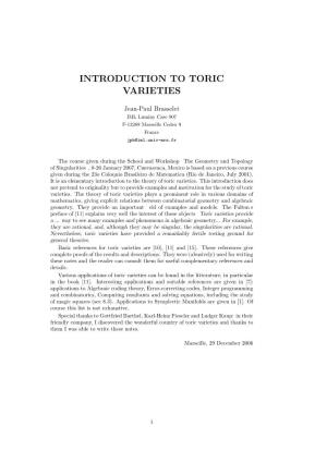 Introduction to Toric Varieties