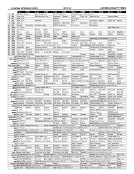 Sunday Morning Grid 9/21/14 Latimes.Com/Tv Times