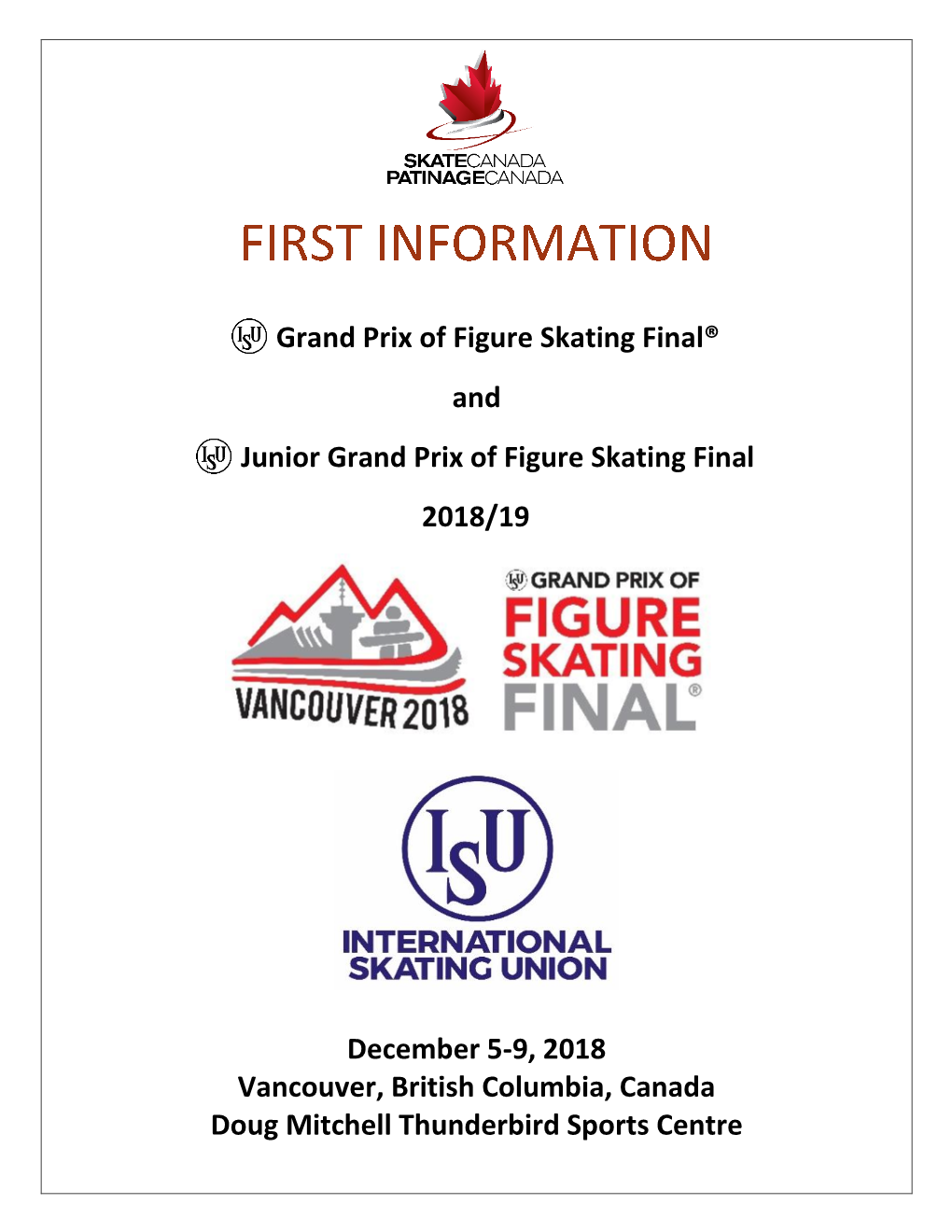 Grand Prix of Figure Skating Final® and Junior Grand Prix of Figure Skating Final