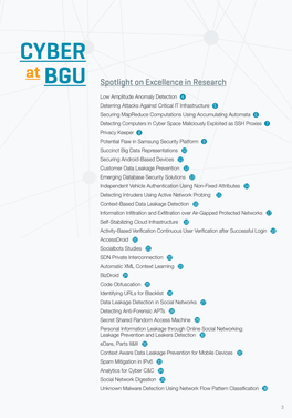 CYBER at BGU Spotlight on Excellence in Research