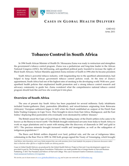 Download GHD-012 Tobacco Control in South Africa