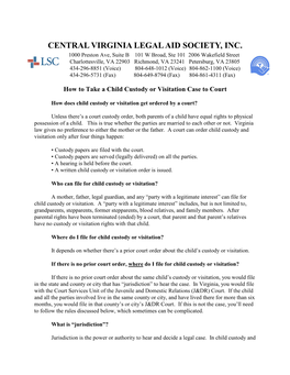 How to Take a Child Custody Or Visitation Case to Court