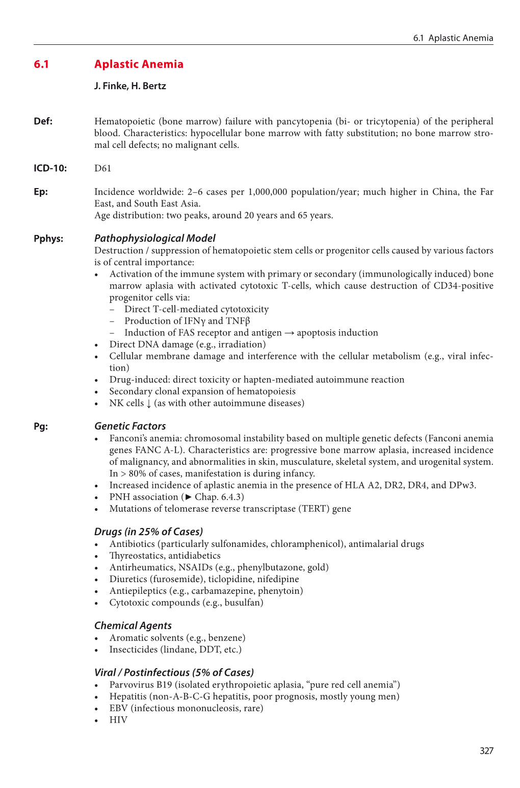 6.1 Aplastic Anemia