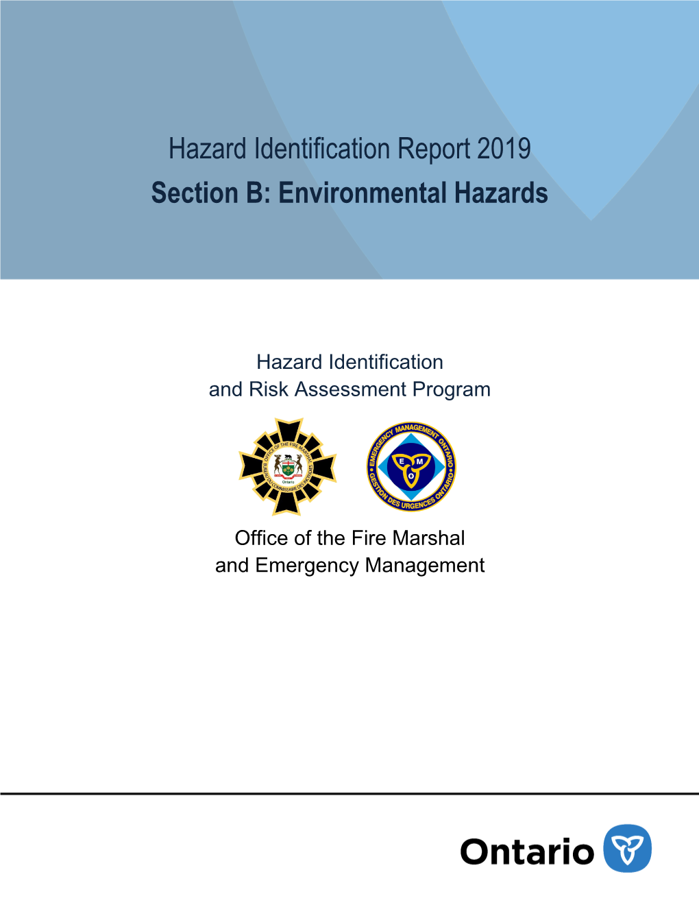 Hazard Identification Report 2019 Section B: Environmental Hazards