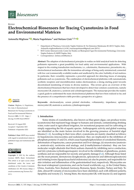 Electrochemical Biosensors for Tracing Cyanotoxins in Food and Environmental Matrices