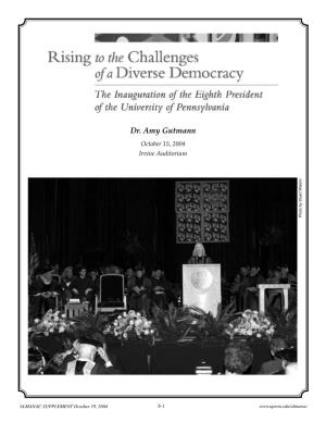To View / Print the Inauguration of President Gutmann
