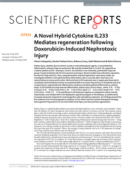 A Novel Hybrid Cytokine IL233 Mediates Regeneration