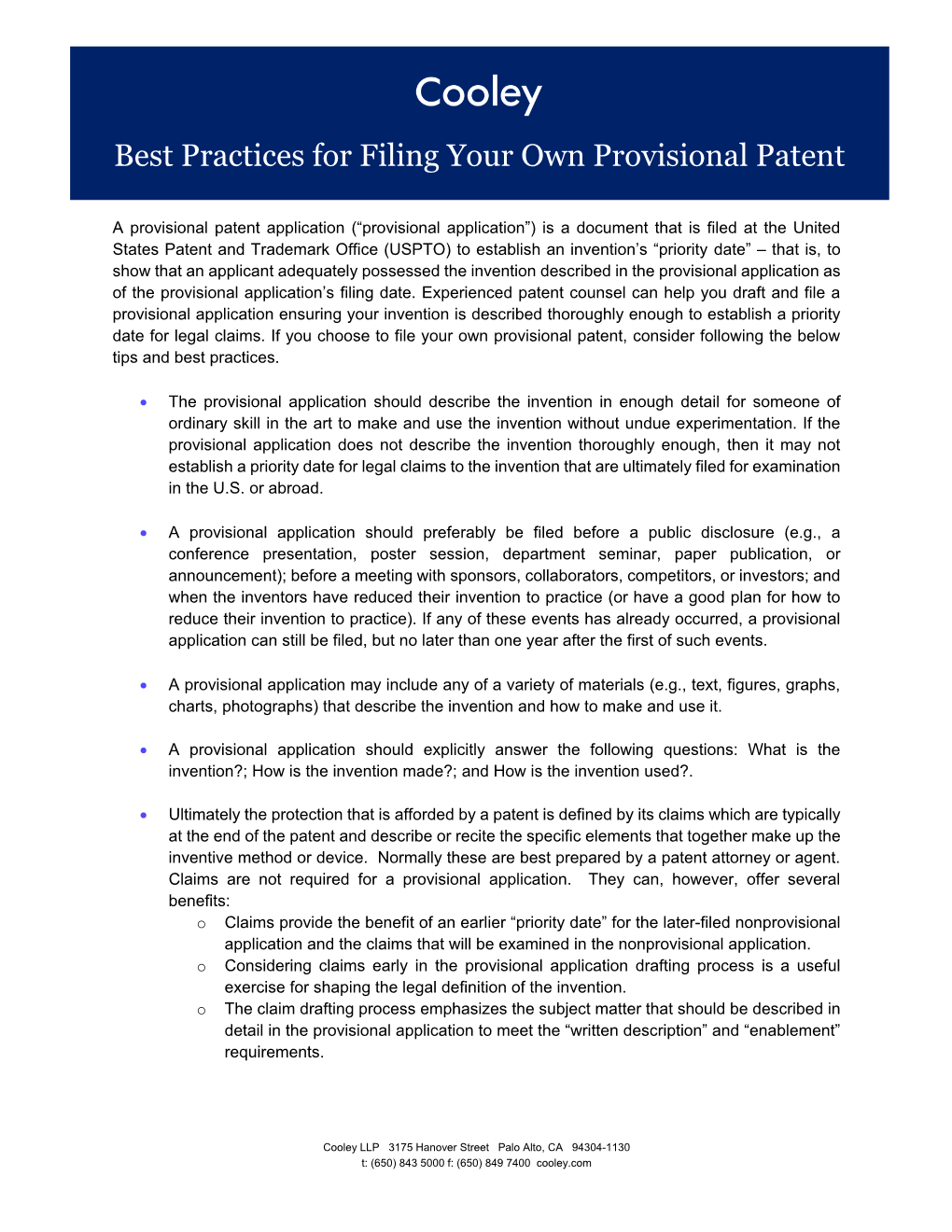 Best Practices for Filing Your Own Provisional Patent