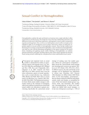 Sexual Conflict in Hermaphrodites
