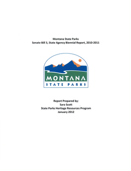 Montana State Parks Senate Bill 3, State Agency Biennial Report, 2010-2011
