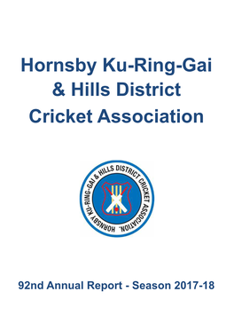Hornsby Ku-Ring-Gai & Hills District Cricket Association