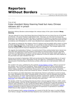 Reporters Without Borders Xiaoning-31-08-2012,43312.Html