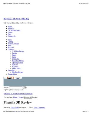 Piranha 3D Review : Heyuguys – UK Movie / Film Blog 10-08-25 3:58 PM