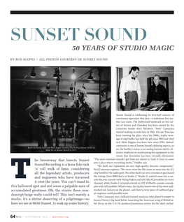 Sunset Sound – 50 Years of Studio Magic