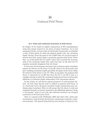 21 Conformal Field Theory