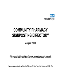 Signposting Guide Aug 09