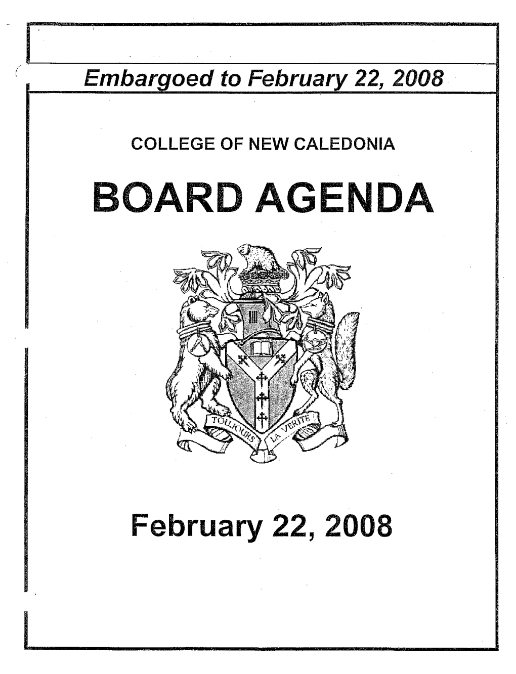 Board Agenda