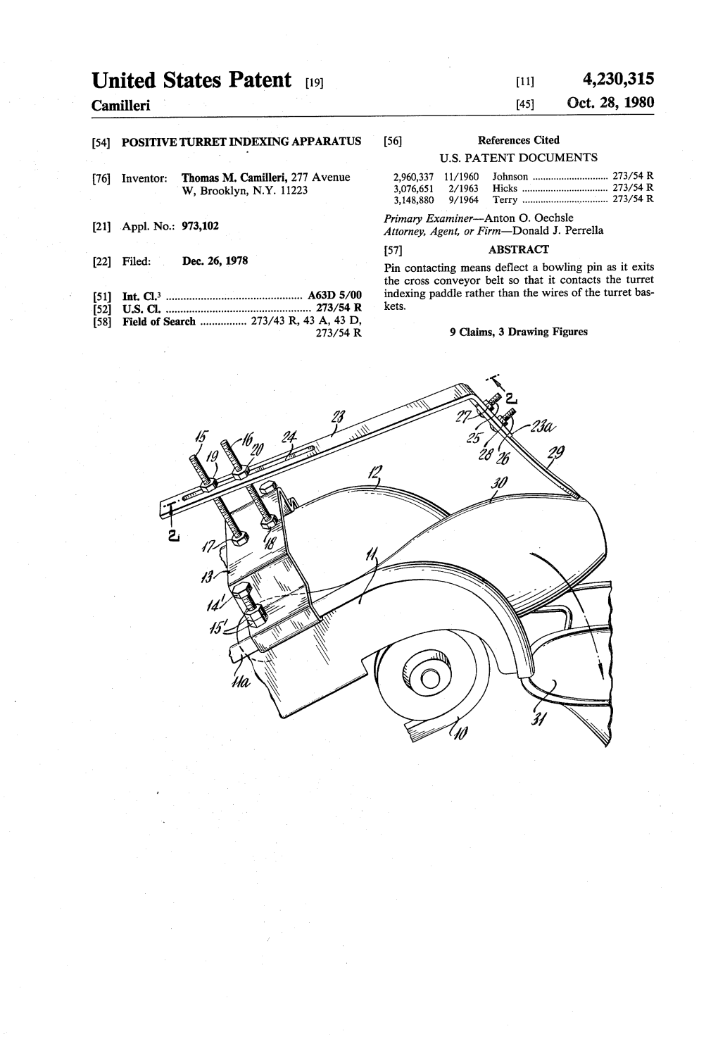 United States Patent [191 [11] 4,230,315 Camilleri [45] Oct