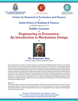 Public Lecture on Engineering in Economics: an Introduction to Mechanism Design By