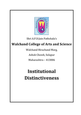 Institutional Distinctiveness