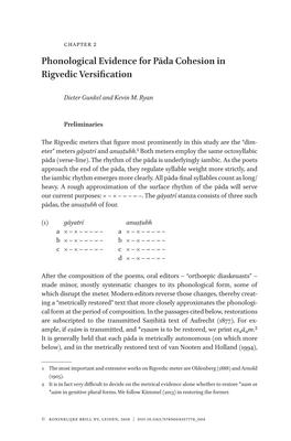 Phonological Evidence for Pāda Cohesion in Rigvedic Versification