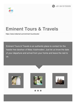 Eminent Tours & Travels