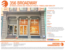 356 Broadway Between Leonard and Franklin Streets | Tribeca, New York City