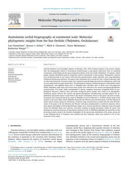 Australasian Orchid Biogeography at Continental Scale Molecular