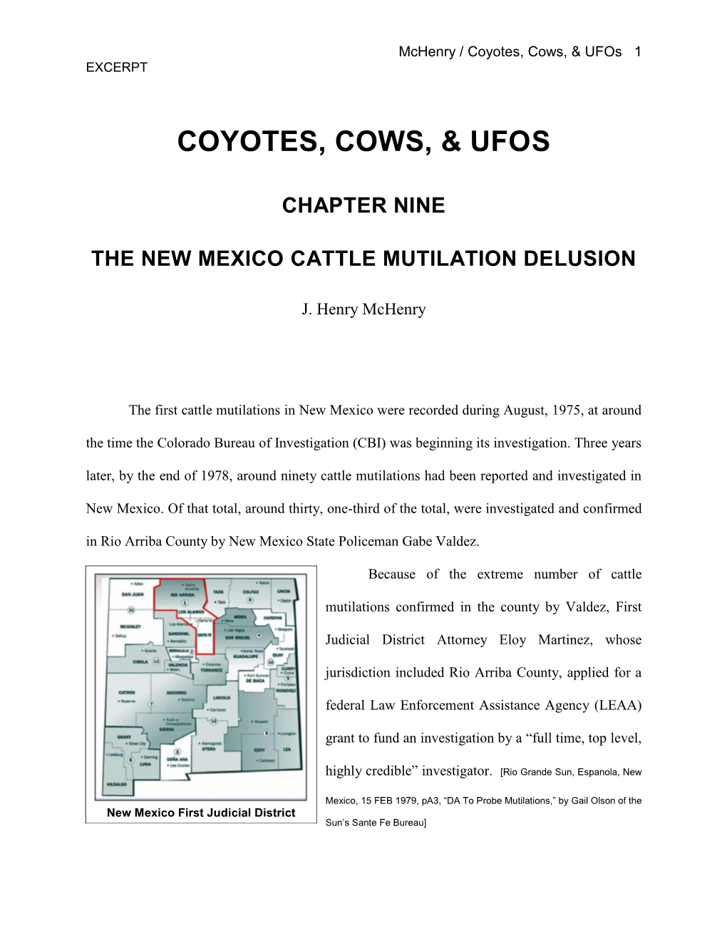 Coyotes, Cows, & Ufos