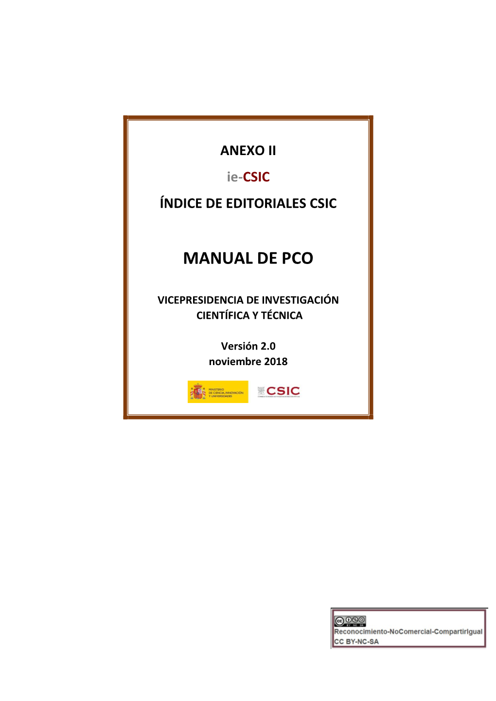 ANEXO II Ie-CSIC ÍNDICE DE EDITORIALES CSIC