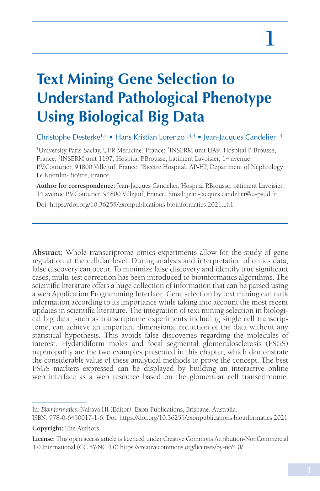 Text Mining Gene Selection to Understand Pathological Phenotype Using Biological Big Data