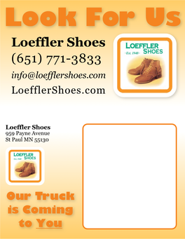 Loeffler Shoes (651) 771-3833 Info@Loefflershoes.Com Loefflershoes.Com