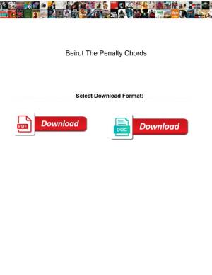 Beirut the Penalty Chords