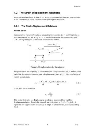1.2 the Strain-Displacement Relations