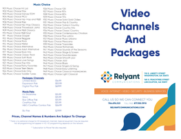 Video Channels and Packages