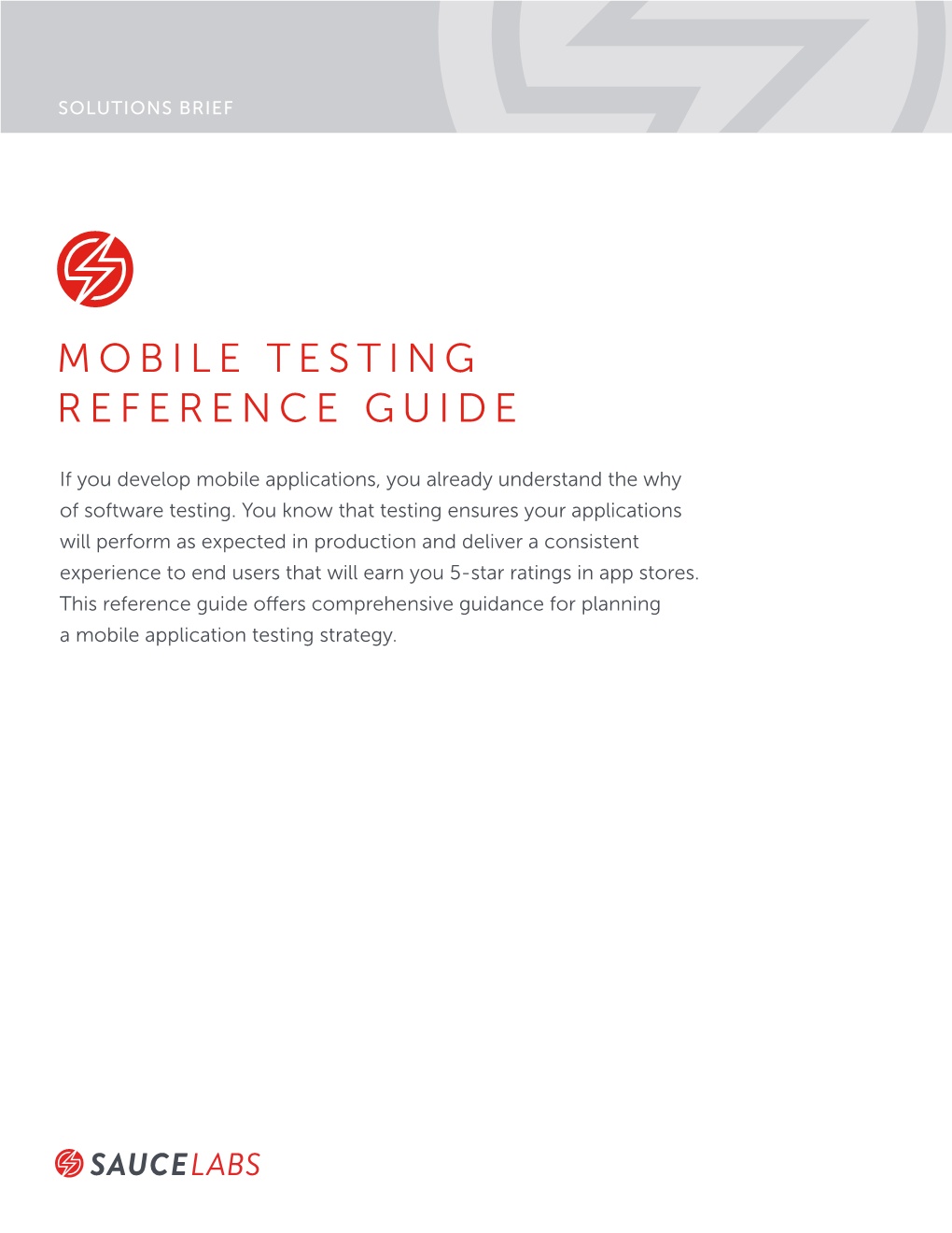 Mobile Testing Reference Guide