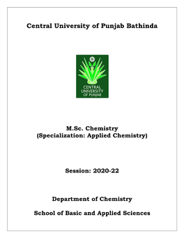 Specialization: Applied Chemistry)