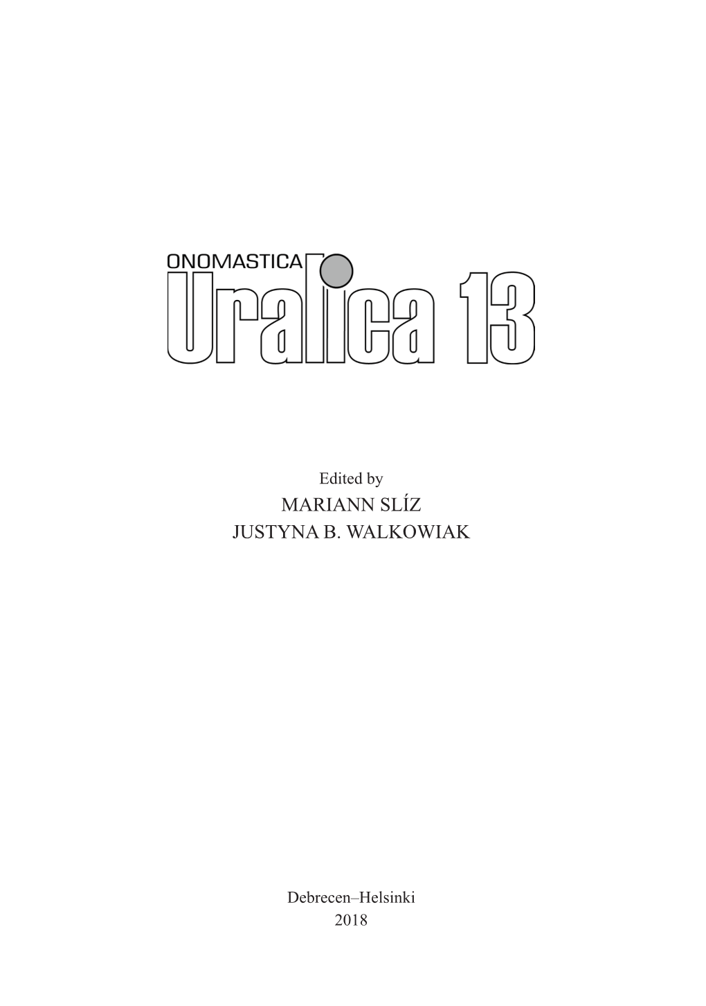 Onomastica Uralica