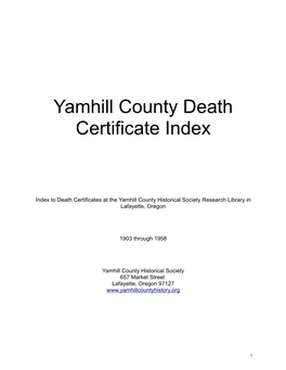Death Certificates 1903-1958
