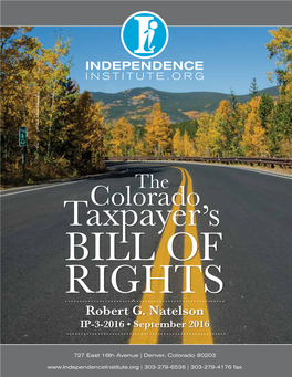 The Colorado Taxpayer's Bill of Rights