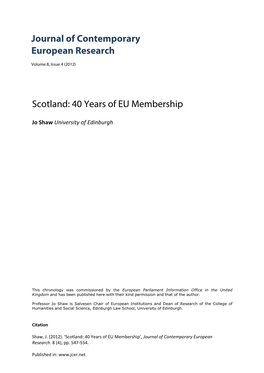 40 Years of EU Membership