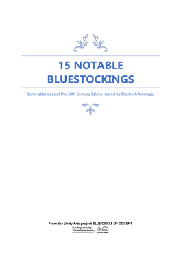 15 Notable Bluestockings