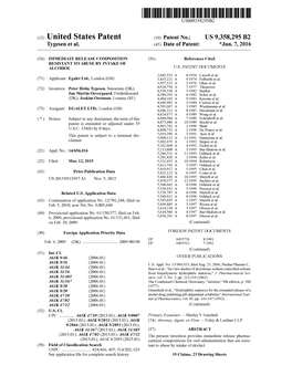 (12) United States Patent (10) Patent No.: US 9,358,295 B2 Tygesen Et Al