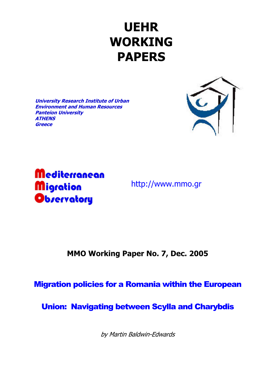 Uehr Working Papers