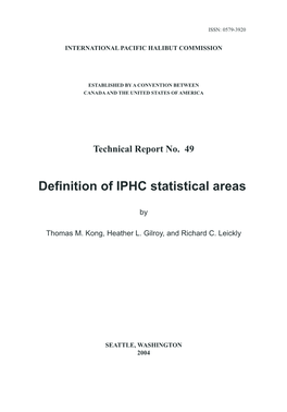 Definition of IPHC Statistical Areas