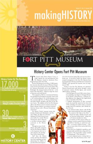 History Center Opens Fort Pitt Museum